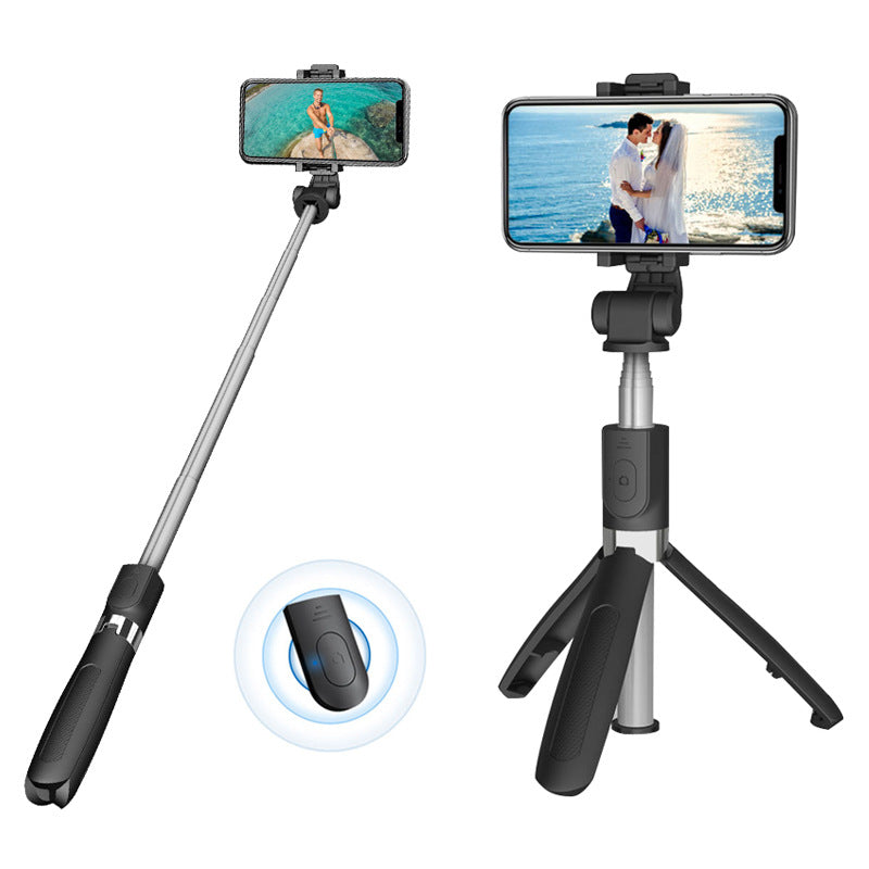 L01S Integrated Telescopic Wireless Remote Control Mobile Phone Bluetooth Selfie Stick Mini Tripod Selfie Stand